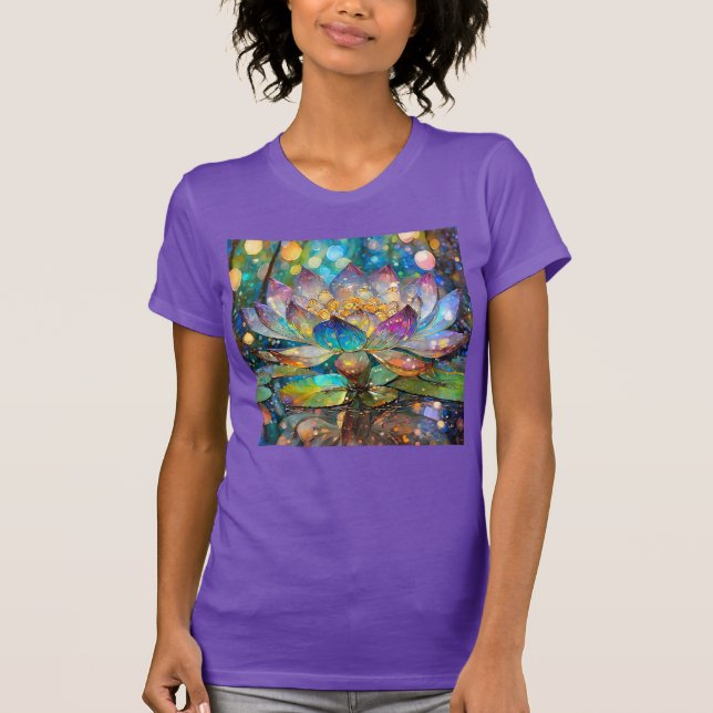 T-shirt Illuminated Blooming Lotus Flower (Devant)