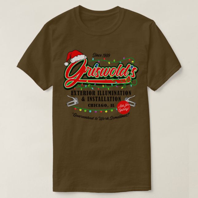 T-shirt Illumination de Griswold vacances de Noël (Design devant)