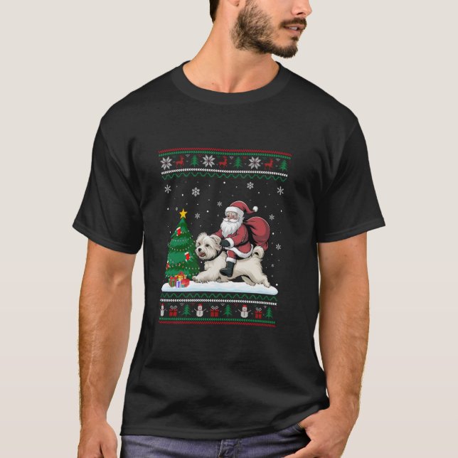 T-shirt Illuminations des arbres de Noël moches Noël Père  (Devant)