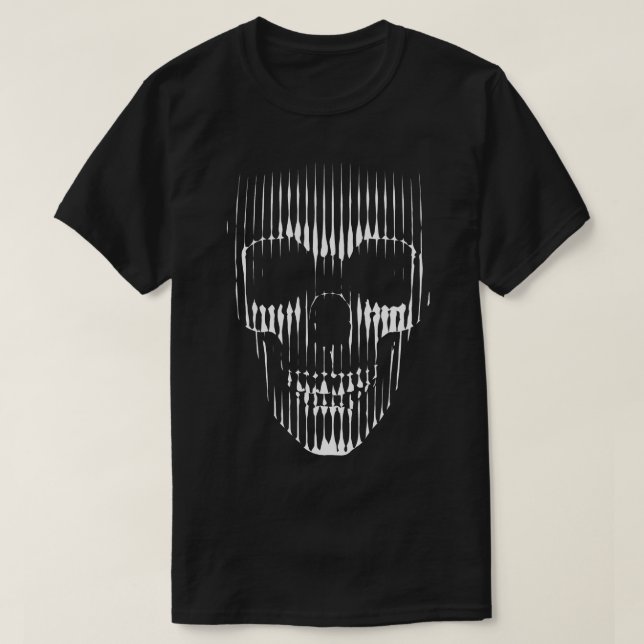 T-shirt Illusion crâne de ligne Abstraite (Design devant)