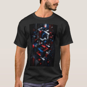 T-shirt Illusion de cube infini Géométrique ultra 3D