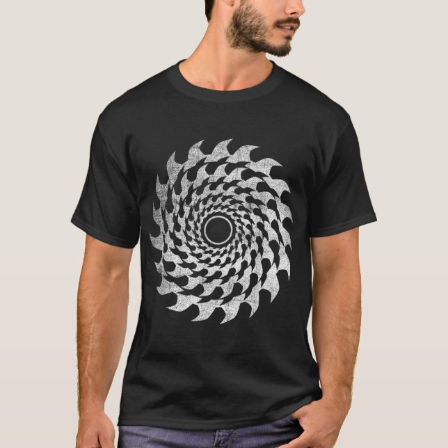 T-shirt Illusion de la lame de scie circulaire de la dent  (Devant)