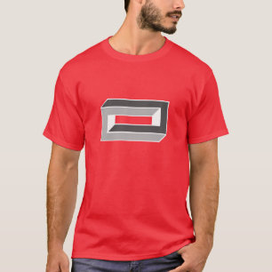 T-shirt Illusion optique - brique