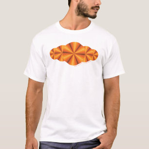 T-shirt Illusion Optique Chemise Lumière Orange Femme