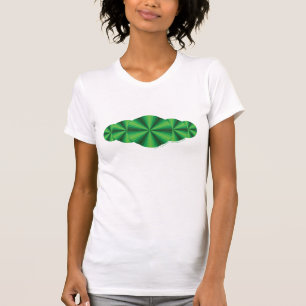 T-shirt Illusion optique Chemise lumière verte pour femmes