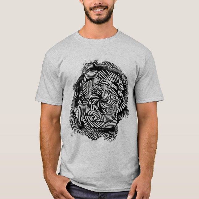 T-shirt Illusion optique cinétique Hypnotique Géométrique (Devant)