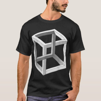 T-shirt Illusion Optique De Cube Impossible (Cube Irration