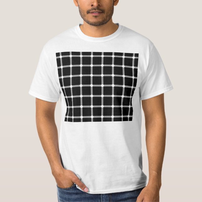 T-shirt Illusion optique de scintillement de grille (Devant)