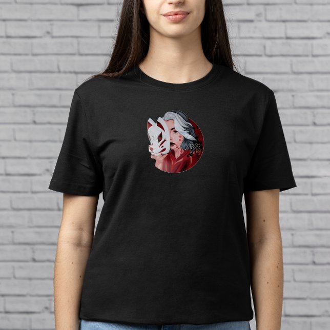 T-shirt illustrant la Mujina rouge et noire (Créateur téléchargé)
