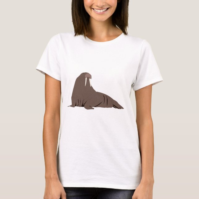 T-shirt illustrant mignon Walrus (Devant)