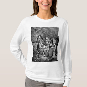 T-shirt Illustrated Christmas Nativity Scene