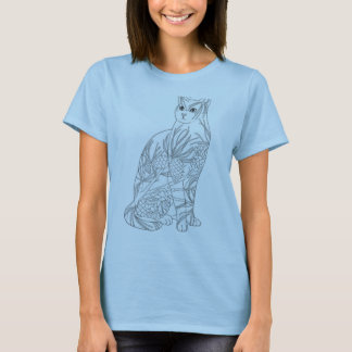 T-shirt Illustrateur d'Adobe de chat