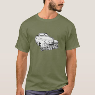 T-shirt Illustration 1948 argentée de voiture de filet de