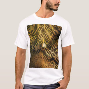 T-shirt Illustration 3D Art Déco, Papier Peint Publicité.