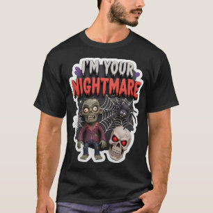 T-shirt Illustration 3D Halloween effrayante avec araignée