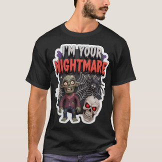T-shirt Illustration 3D Halloween effrayante avec araignée