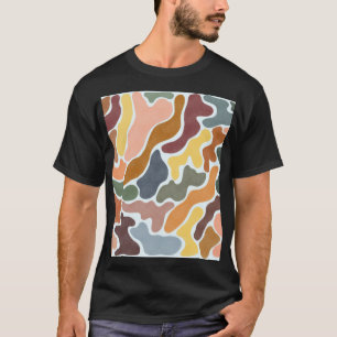 T-shirt Illustration abstraite contemporaine avec des tein