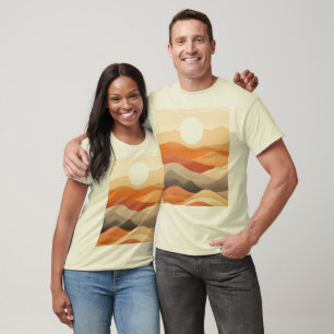 T-shirt Illustration Abstraite du paysage