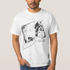 T-shirt Illustration Alpha Grey Wolf Wildlife