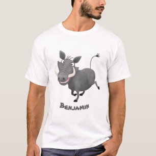 T-shirt Illustration amusante d'un cochon de phacochère af