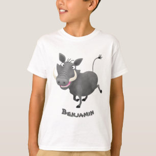 T-shirt Illustration amusante d'un cochon de phacochère af