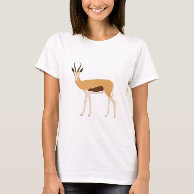 T-shirt Illustration animale d'Antelope sauvage (Devant)