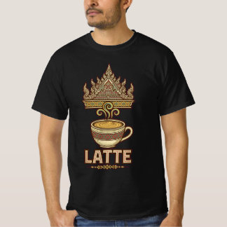 T-shirt Illustration artistique de latte art du palais tha