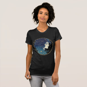 T-shirt Illustration artistique d'une femme aux cheveux bl