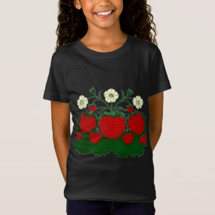 T-Shirt Illustration botanique de fraise Fruit vintage