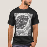 Illustration botanique Monstera fougère plante par