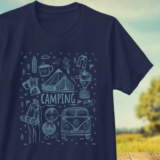 T-shirt Illustration Camping Extérieur (Créateur téléchargé)