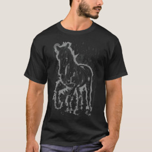 T-shirt Illustration Cheval Monter à cheval sur un rodéo a