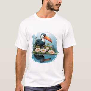 T-shirt Illustration colorée de la nature du Toucan.