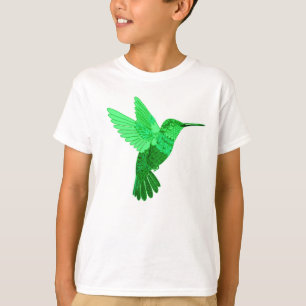 T-shirt Illustration complexe du colibri vert