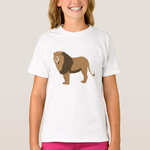T-shirt Illustration d'animaux de lions de la jungle