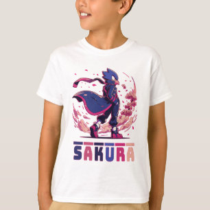 T-shirt Illustration d'anime de l'oiseau guerrier Sakura E