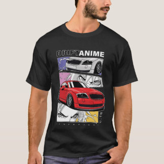 T-shirt Illustration d'art de voiture de course de rue Ani