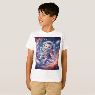 T-shirt illustration d'astronaute de chat de l'esp
