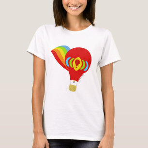 T-shirt Illustration de ballon à air chaud Rainbow Retro