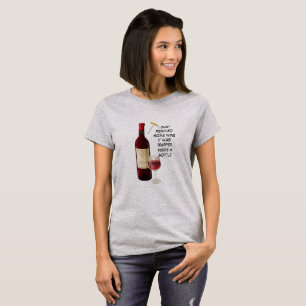 T-shirt Illustration de bouteille de vin et de verre
