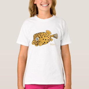 T-shirt Illustration de boxfish jaune