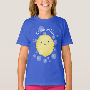T-shirt Illustration de bulles de caricatures de citron mo