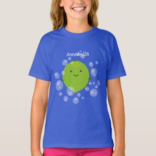 T-shirt Illustration de bulles de chaux vert mou