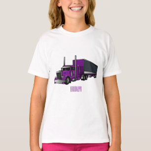 T-shirt Illustration de camion semi-remorque