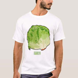 T-shirt Illustration de caricature de laitue