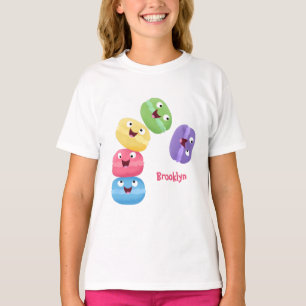 T-shirt Illustration de caricature de macarons marrant mig