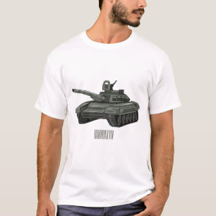 T-shirt Illustration de caricature de réservoir