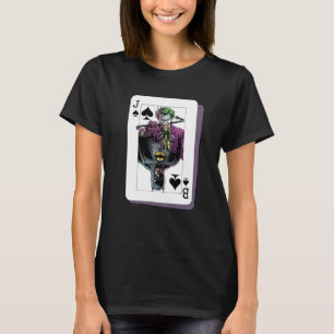 T-shirt Illustration de carte à jouer Joker et Batman Piqu