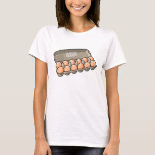 T-shirt Illustration de carton d'oeufs