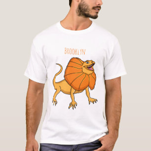 T-shirt Illustration de cartoon de lézard à collerette ora
